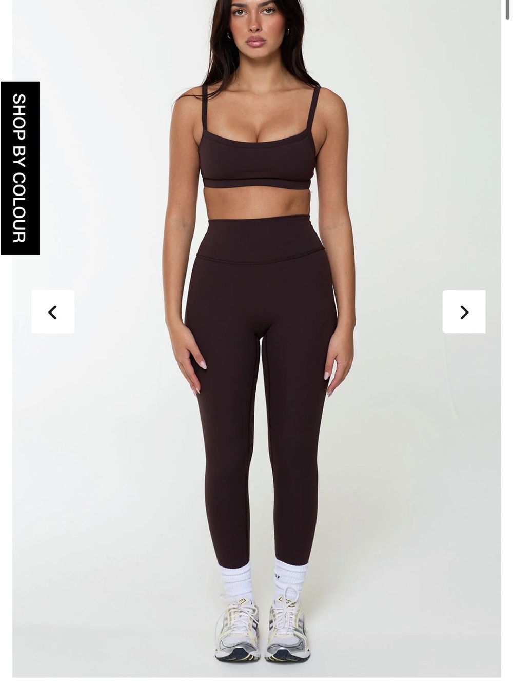 High-Rise Dark Brown Performance Leggings